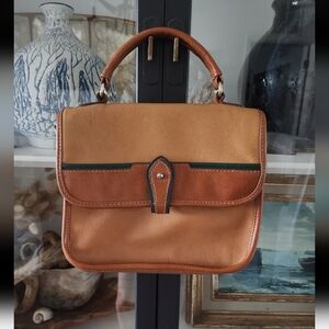 Vintage Women's Leather Purse Small Tote Bag